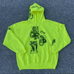 Billie Eilish neon yellow Ghoul Hoodie